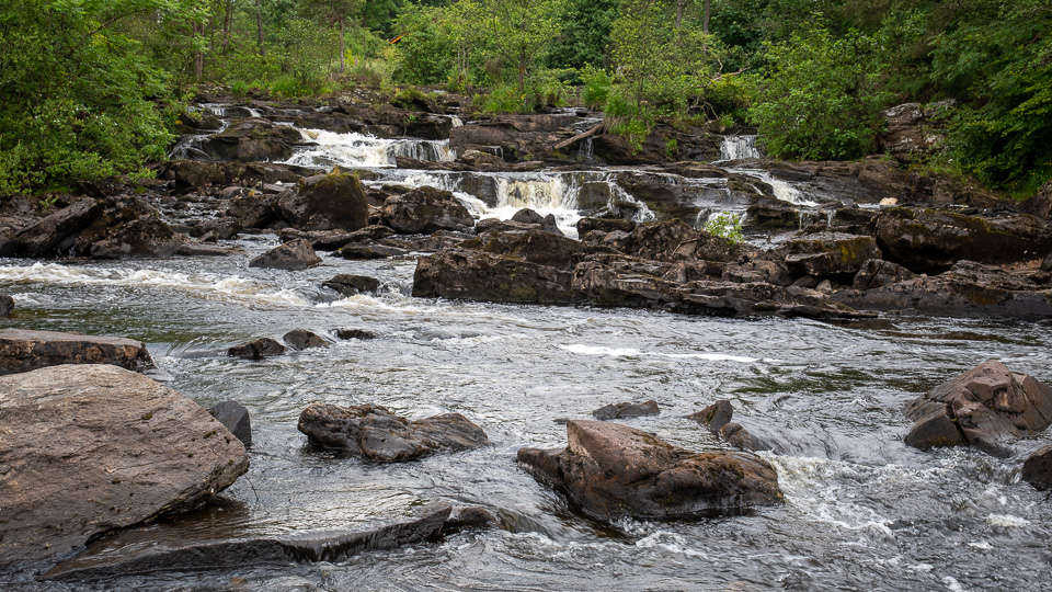 A disappointing photograph of the Falls of Dochart
