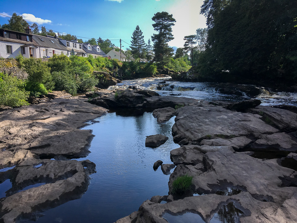 a Photograph of the upper part of the Falls of Dochart