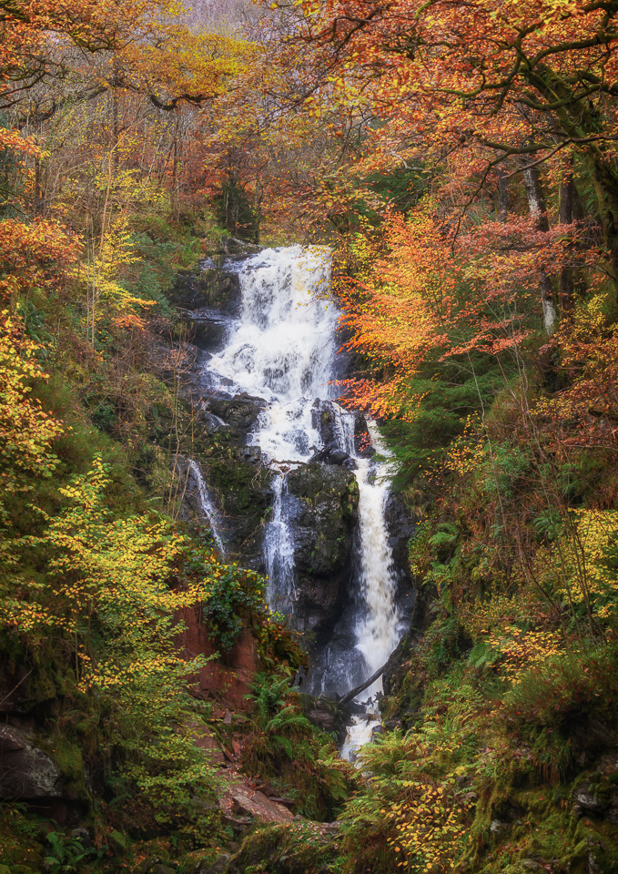 The Queen Elizabeth Forest Park Waterfall, Scotland 2020 trip